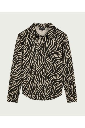 Elvira Casuals Elvira Casuals blouse june e4 26-019 Blouse 14 brown zebra