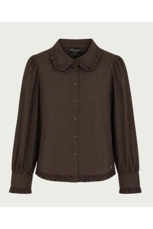 Elvira Casuals Elvira Casuals blouse camilla e4 26-034 Blouse 668 dark coffee