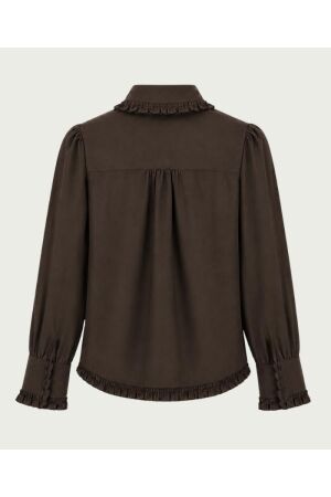 Elvira Casuals Elvira Casuals blouse camilla e4 26-034 Blouse 668 dark coffee