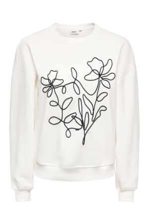 Only Only onlbrooklyn l/s embroidery box swt Sweater cloud dancer