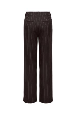 Only Only onlaline hw str pinstripe pant tlr Broek chocolate torte