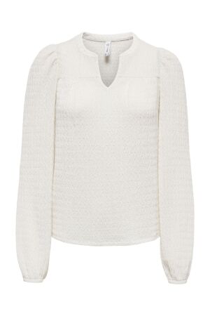 Only Only onlilse l/s v-neck top jrs Longsleeves cloud dancer
