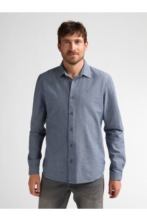 Petrol Petrol shirt long sleeve uni m-3060-sil406 Overhemd 5092 royal navy