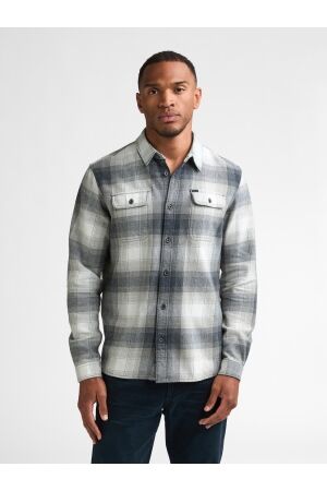 Petrol Petrol shirt long sleeve check m-3060-sil417 Overhemd 5092 royal navy