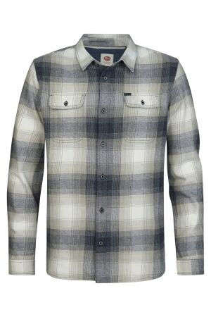 Petrol Petrol shirt long sleeve check m-3060-sil417 Overhemd 5092 royal navy