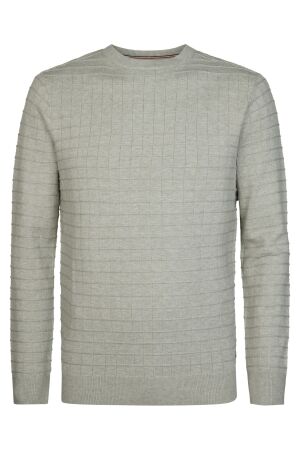 Petrol Petrol knitwear round neck basic m-3060-kwr269 Trui 9115 ice grey