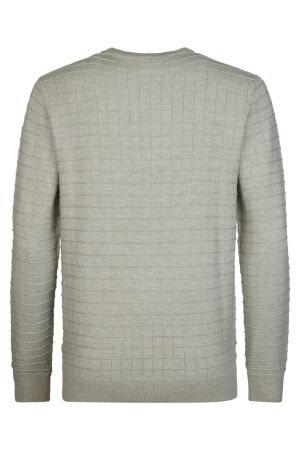 Petrol Petrol knitwear round neck basic m-3060-kwr269 Trui 9115 ice grey