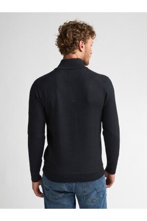 Petrol Petrol knitwear collar m-3060-kwc214 Trui 9111 deep black