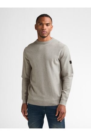 Petrol Petrol knitwear round neck basic m-3060-kwr215 Trui 9115 ice grey