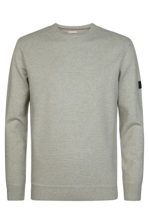 Petrol Petrol knitwear round neck basic m-3060-kwr215 Trui 9115 ice grey