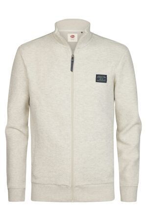 Petrol Petrol sweater collar zip m-3060-swc343 Vest 0009 antique white melee
