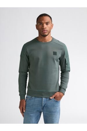 Petrol Petrol sweater round neck m-3060-swr322 Sweater 6185 steel green