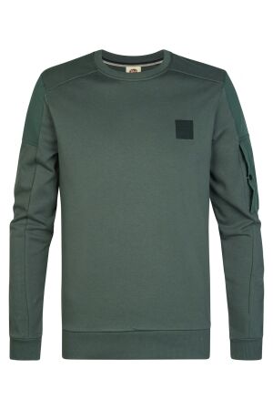 Petrol Petrol sweater round neck m-3060-swr322 Sweater 6185 steel green