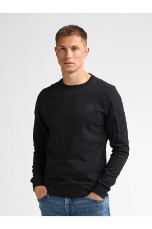 Petrol Petrol sweater round neck m-3060-swr322 Sweater 9111 deep black