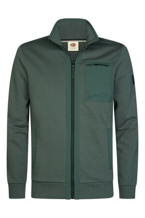 Petrol Petrol sweater collar zip m-3060-swc319 Vest 6185 steel green