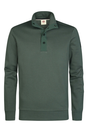Petrol Petrol sweater collar m-3060-swc320 Sweater 6185 steel green