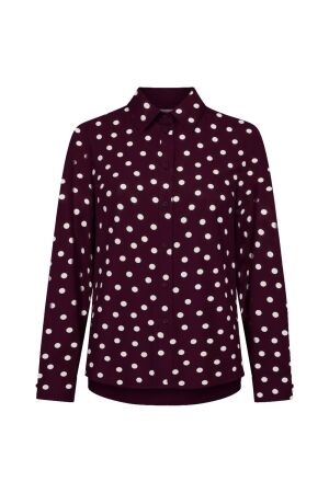 Studio Anneloes Studio Anneloes bernadette blouse 14388 Blouse 3817 blackberry/ecru