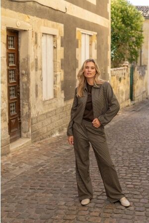 Elvira Casuals Elvira Casuals jacket kaylee e4 26-013 Jackets dark coffee check