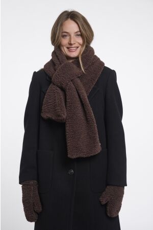 Rino & Pelle Rino & Pelle teddy scarf asho.7002612 Sjaals coffee roast