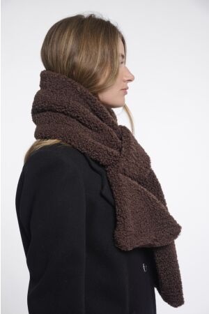 Rino & Pelle Rino & Pelle teddy scarf asho.7002612 Sjaals coffee roast