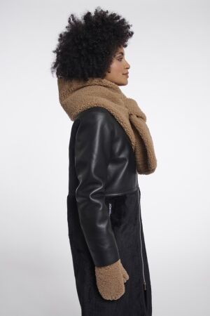 Rino & Pelle Rino & Pelle teddy scarf asho.7002612 Sjaals toast