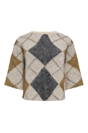 Only Only onlnoeme ss pattern o-neck knt Trui oatmeal