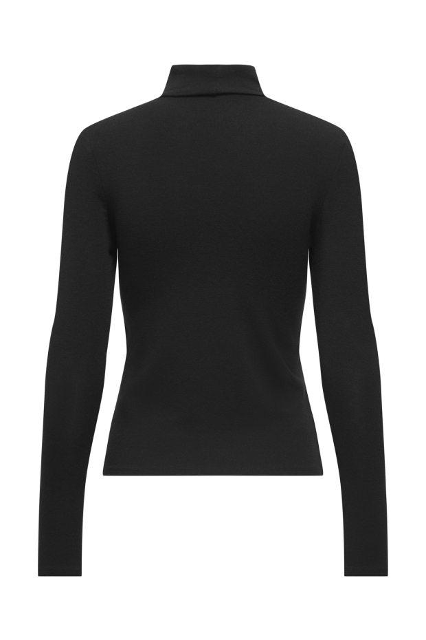 Only ONLGLAMOUR L/S ROLL-NECK TOP JRS NOOS Black