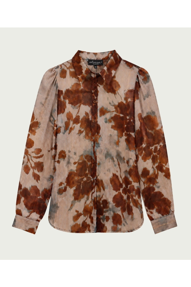 Elvira Casuals Blouse Angela E5 26-005 Blue Frost Blossom