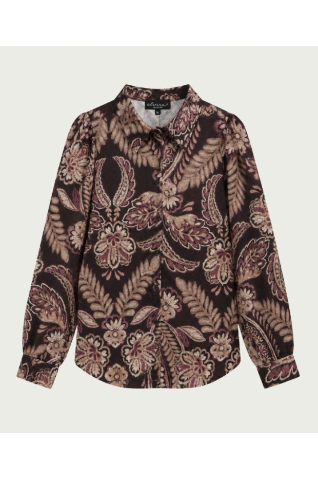 Elvira Casuals Blouse Marie E5 26-013 Grape Paisley