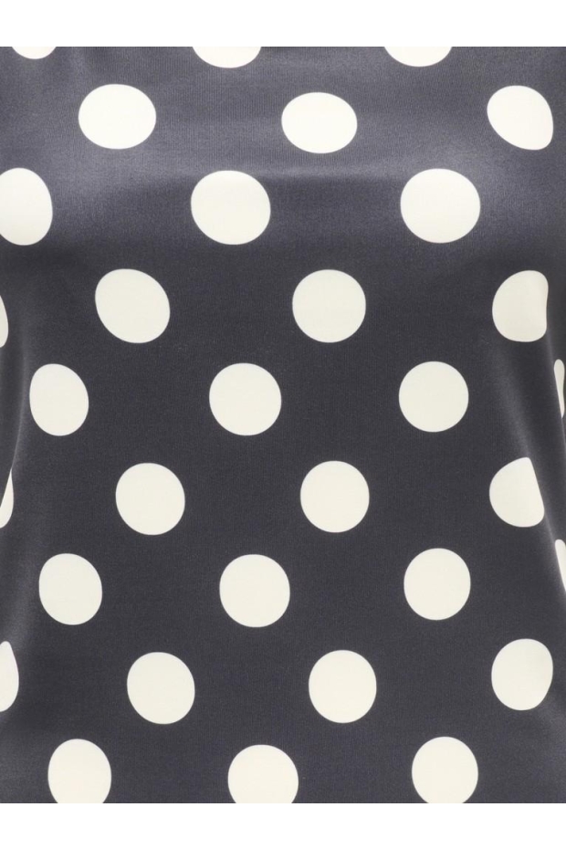 Only ONLLONE AOP 2-WAY S/L TOP JRS Chocolate Torte CLOUD CREAM DOTS