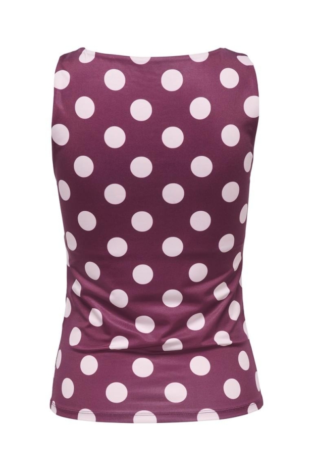 Only ONLLONE AOP 2-WAY S/L TOP JRS Fig PARFAIT PINK DOTS