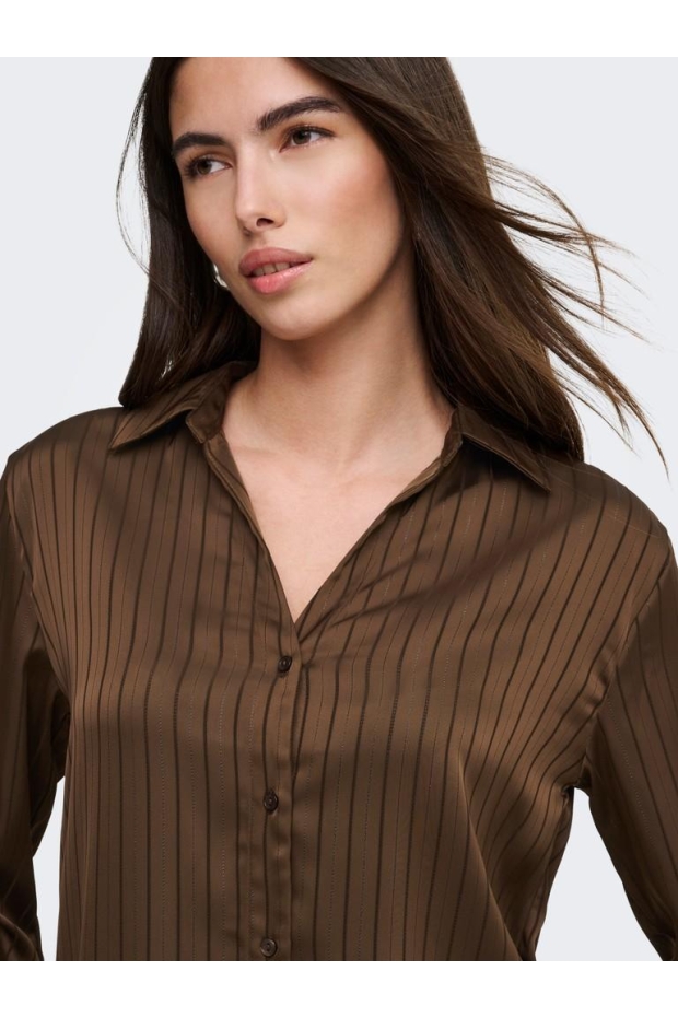 Only ONLLYRIA LS STRIPE SHIRT WVN Carafe