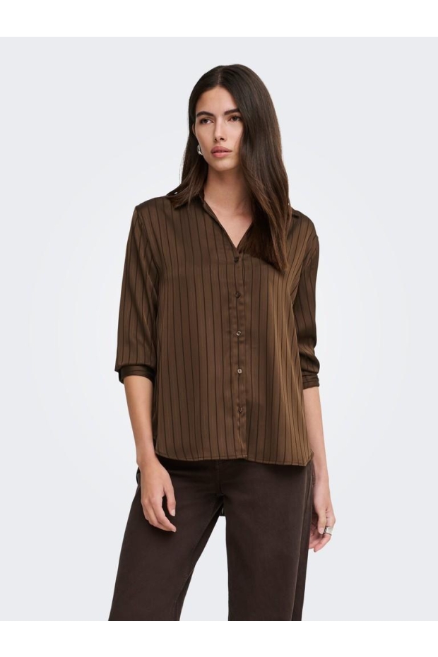 Only ONLLYRIA LS STRIPE SHIRT WVN Carafe