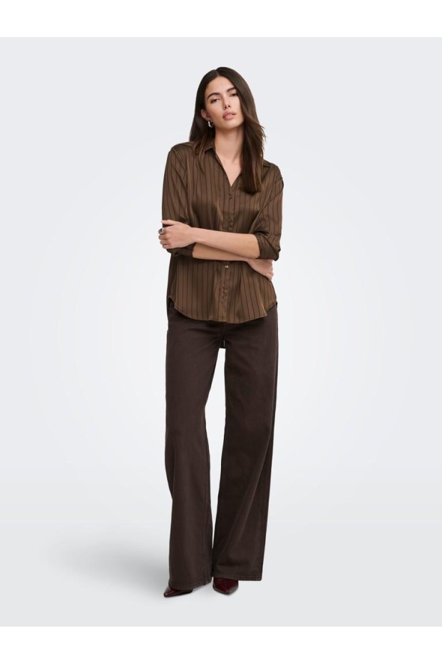 Only ONLLYRIA LS STRIPE SHIRT WVN Carafe