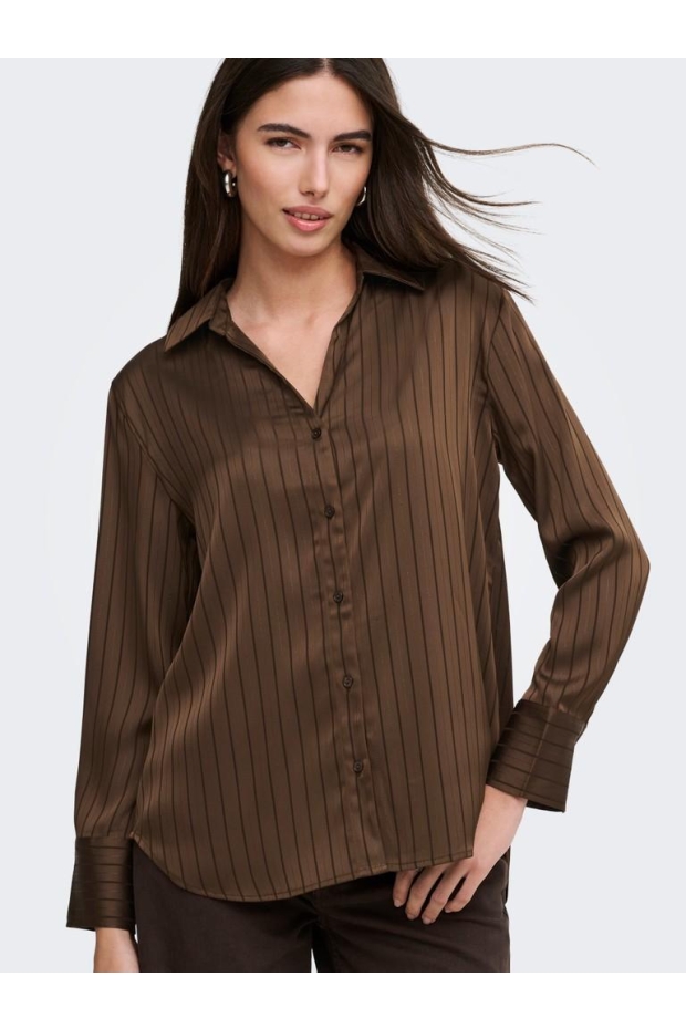 Only ONLLYRIA LS STRIPE SHIRT WVN Carafe