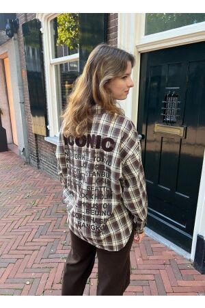 Perla Nera Perla Nera blouse backprint Blouse groen
