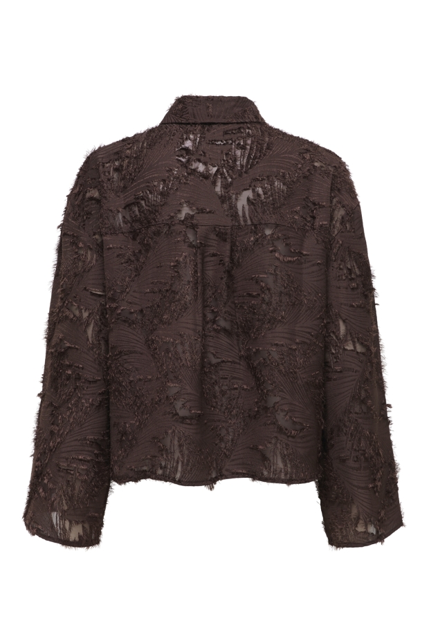 Only ONLMOVIDA L/S JAQUARD SHIRT WVN 15383679 Coffee Bean