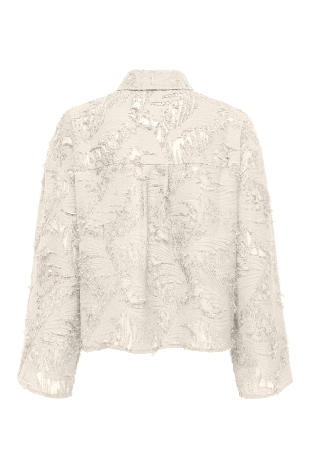 Only ONLMOVIDA L/S JAQUARD SHIRT WVN 15383679 Egret