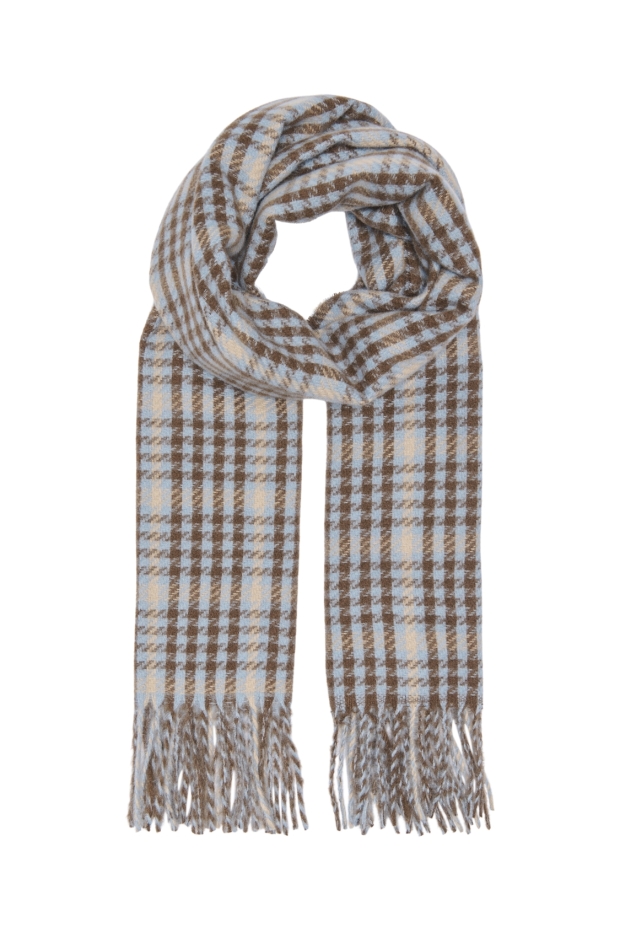 Only ONLMAJA CHECK FRINGE SCARF CC ACC 15376286 Humus BLUE/BROWN