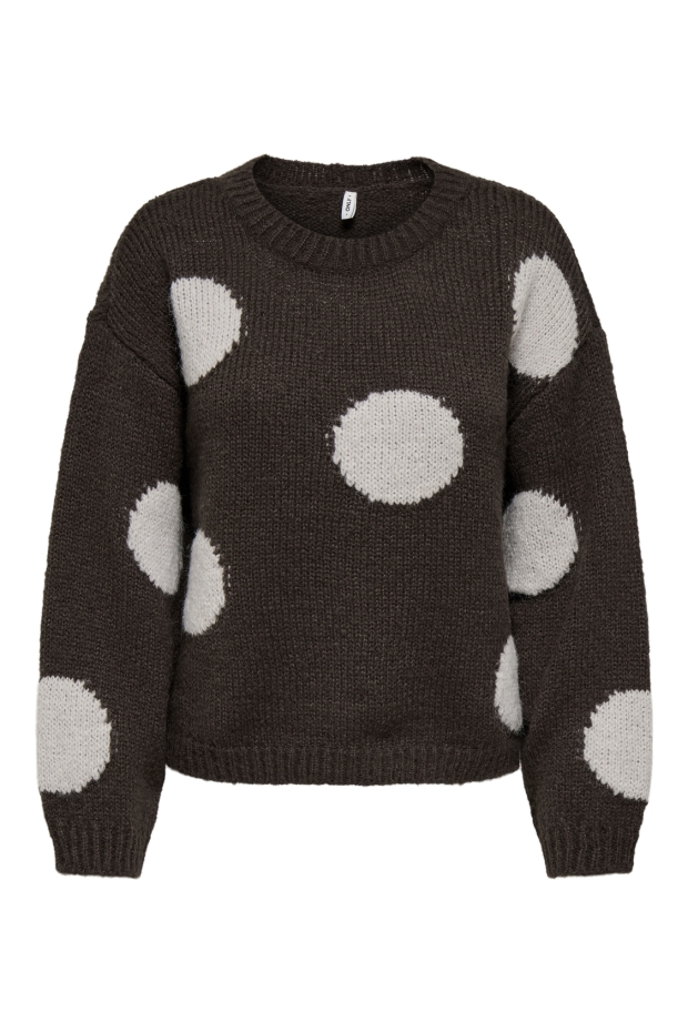 Only ONLBOOTLE LS FLOWER O-NECK KNT 15361111 ONLBOOTLE LS FLOWER O-NECK KNT
