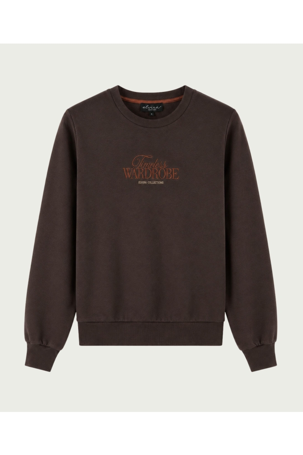 Elvira Casuals Sweater Timeless E5 26-002 833 Dark Walnut