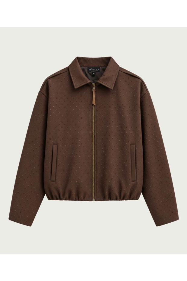 Elvira Casuals Jacket Kim E5 26-003 772 Walnut Dots