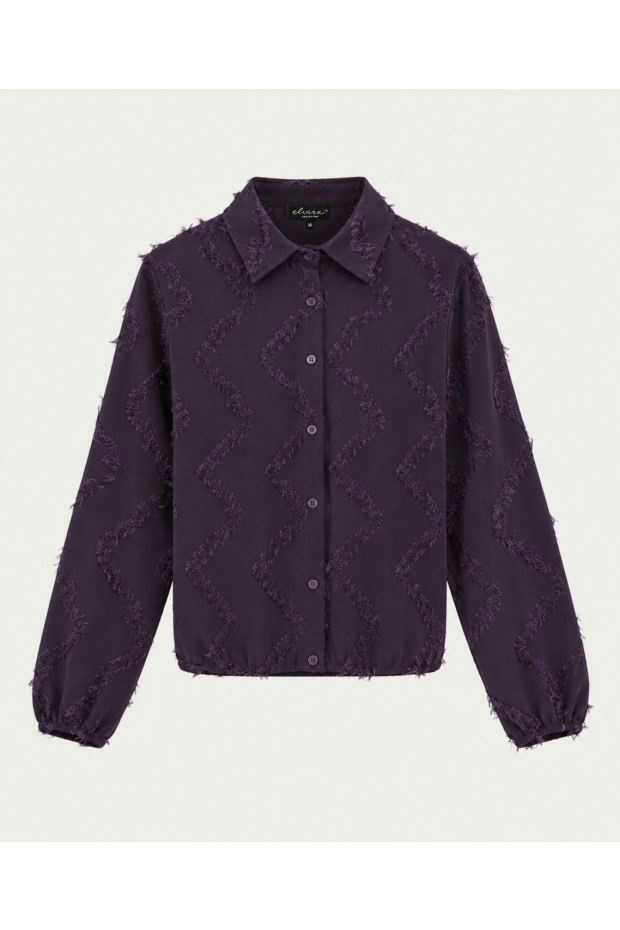 Elvira Casuals Blouse Madelief E5 26-038 1084 Dark Grape