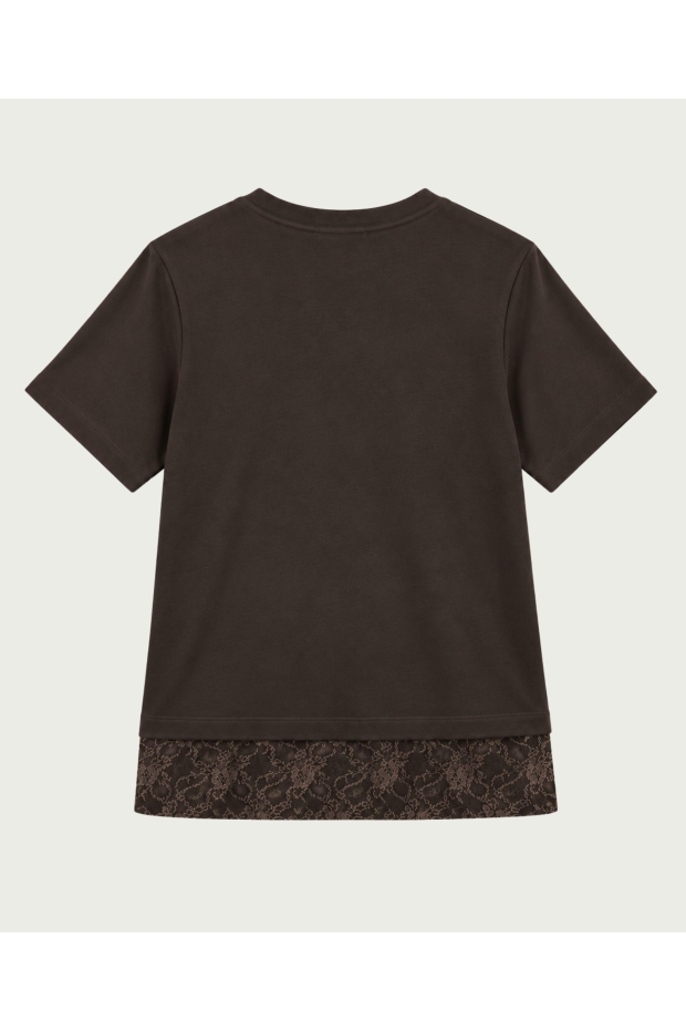 Elvira Casuals T-Shirt Lacy E5 26-033 Dark Walnut