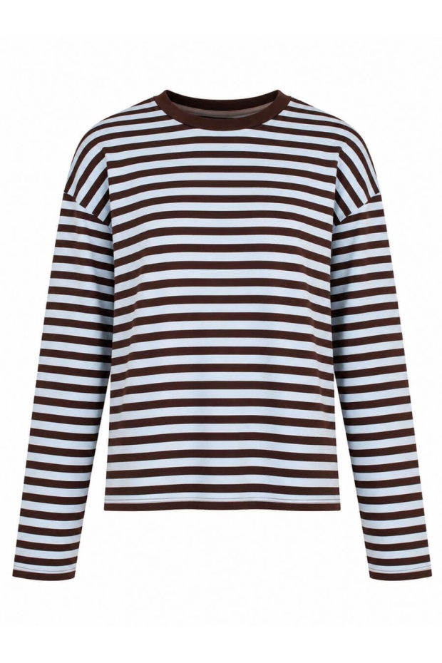 Azzurro Top streep A-6364 Brown blue