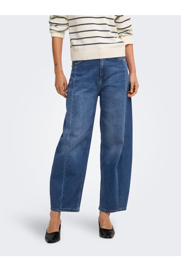 Only ONLJESSICA HW BARREL ANK DNM AZG622 NOOS 15391053 Medium Blue Denim