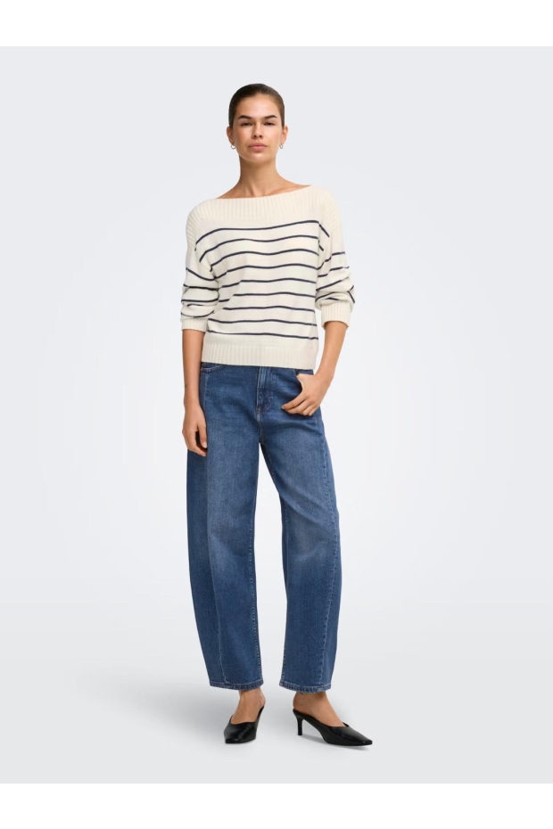Only ONLJESSICA HW BARREL ANK DNM AZG622 NOOS 15391053 Medium Blue Denim