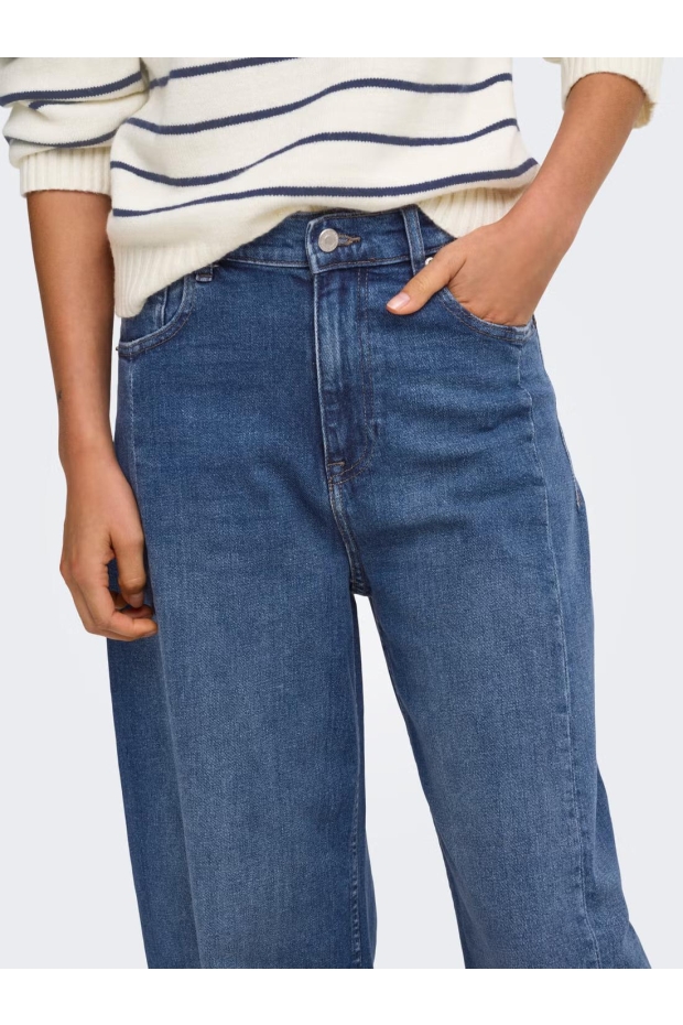 Only ONLJESSICA HW BARREL ANK DNM AZG622 NOOS 15391053 Medium Blue Denim