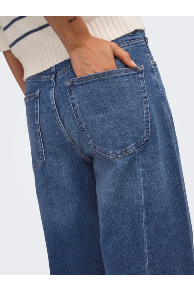 Only ONLJESSICA HW BARREL ANK DNM AZG622 NOOS 15391053 Medium Blue Denim