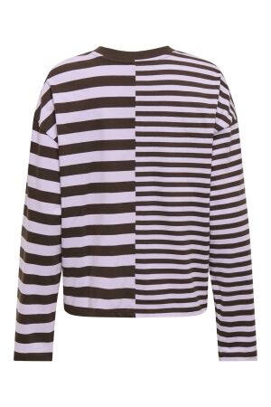 Only Only onlane l/s top cs jrs 15399967 T-shirt Lange mouw orchid bloom coffee bean neckline coffee bean